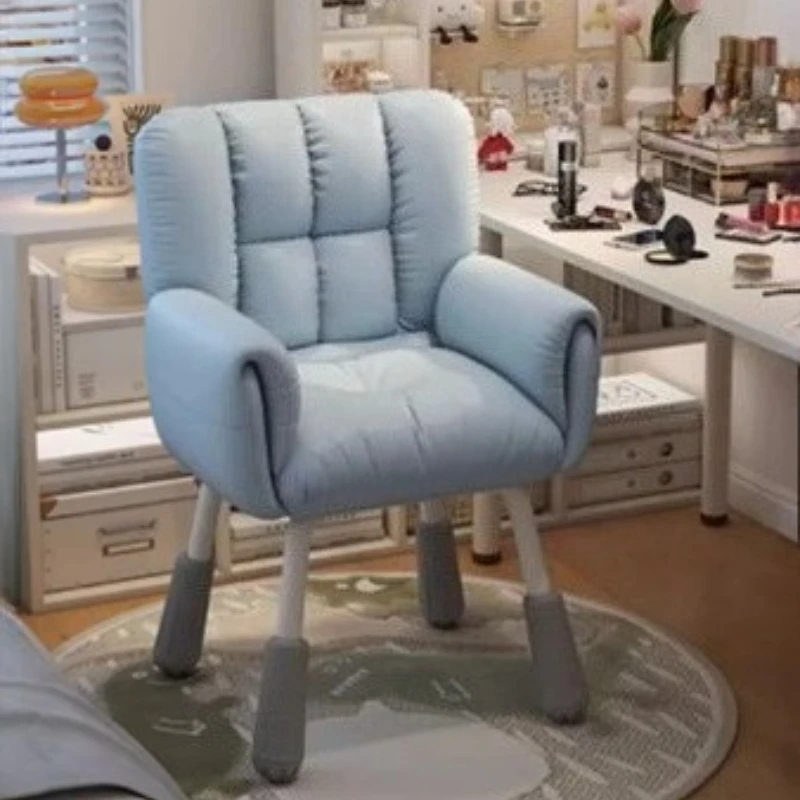 Cream Wind Makeup Stool Girls Bedroom Vanity Chair Home Office Backrest Senior Desk Computer Chair Furniture Rotating Lifting