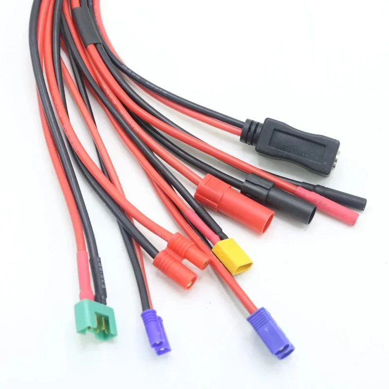 AMASS B6 Charge Line 4.0mm Banana Plug to T Plug EC3 EC5 XT30 XT60 XT90 MPX TRX AS150  With Silicone Cable 30CM for Rc Lipo view 5