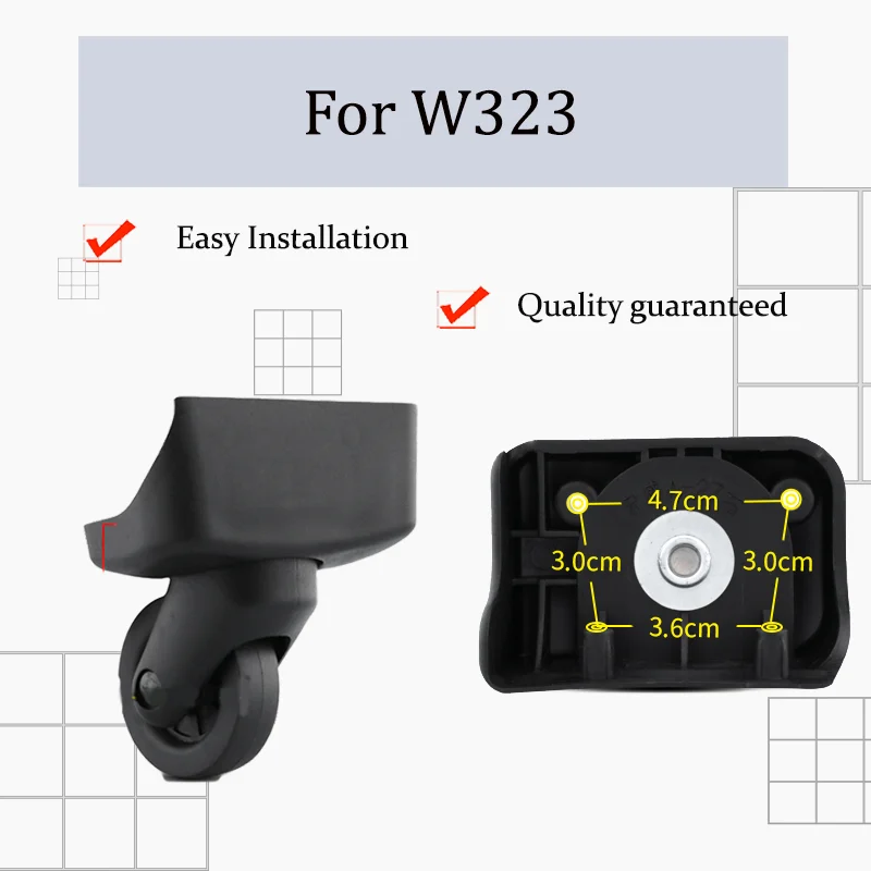 

For W323 Luggage Wheel Replacement Parts Quiet & Durable Universal Fit for Easy Installation Enjoy a Smooth Journey
