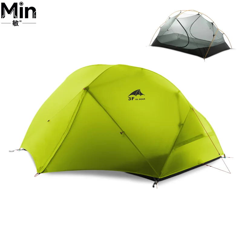 3F UL GEAR Cloud 2 Ultralight Backpacking Tent 3-4 Season 15D Silicon Coated Nylon Waterproof Double Layer Outdoor