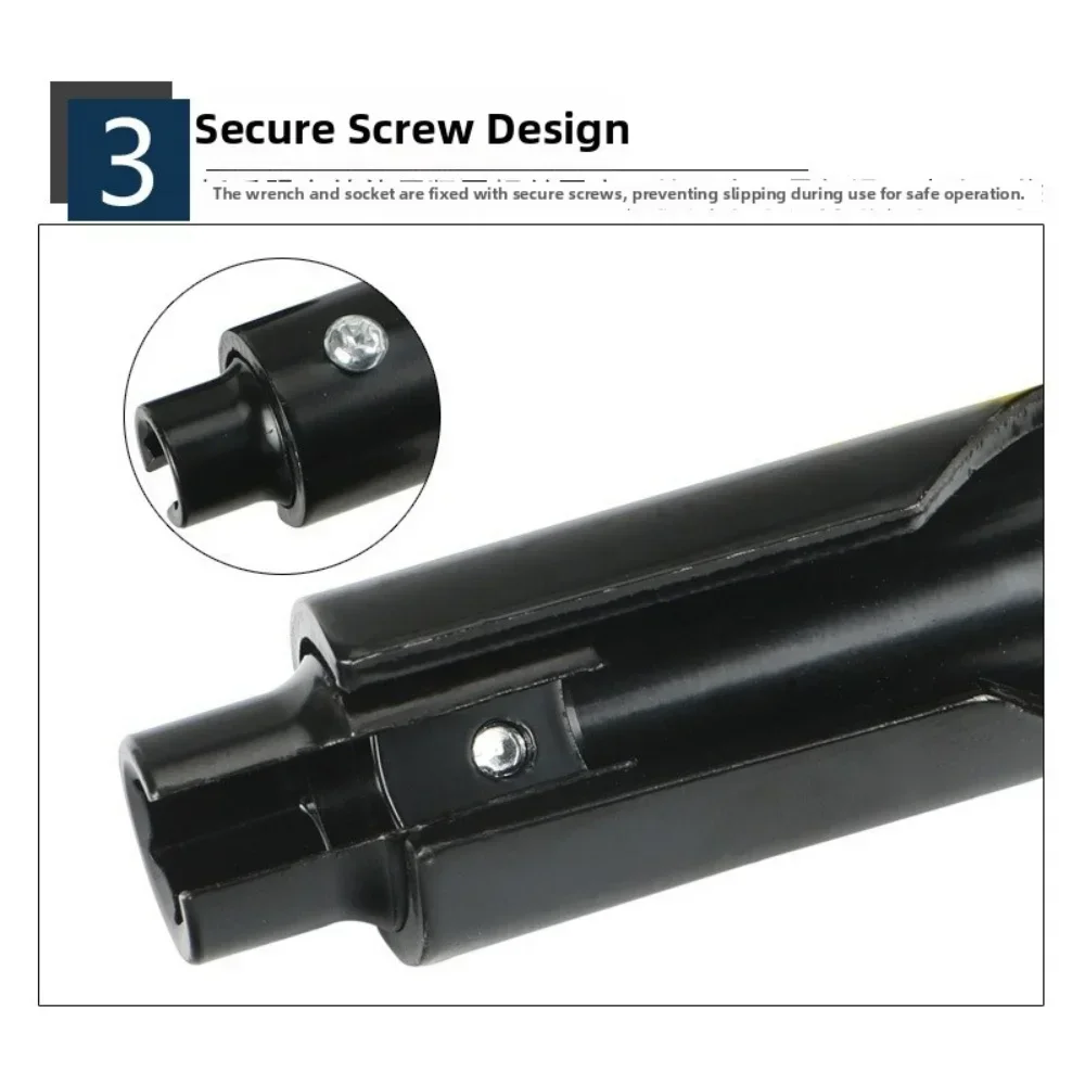 

Ceiling Installation Socket Wrench Kit with 10 12 13 14mm High Carbon Steel Sockets and Adjustable Extension Rod