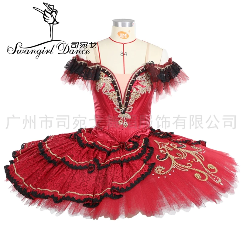 

Черный, красный, балетные костюмы Дон Кихота для взрослых, профессиональные блинные балетные костюмы для сцены, костюмы-пачки BT2058