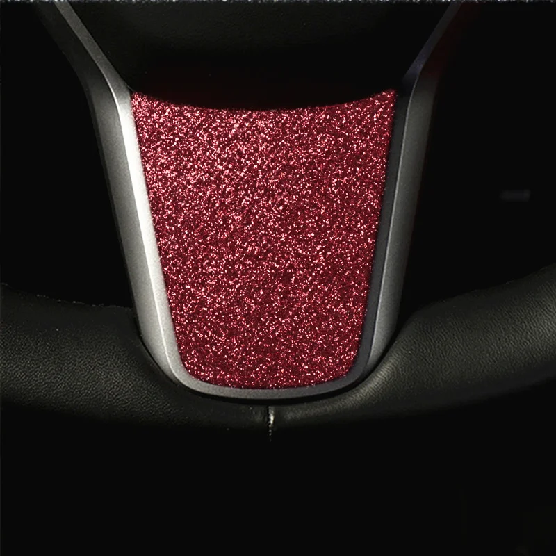 Car Accessories Party Glitter Powder Luxury Steering Wheel Trim Cover For Tesla Model 3 Y 2019 2020 2021 2022