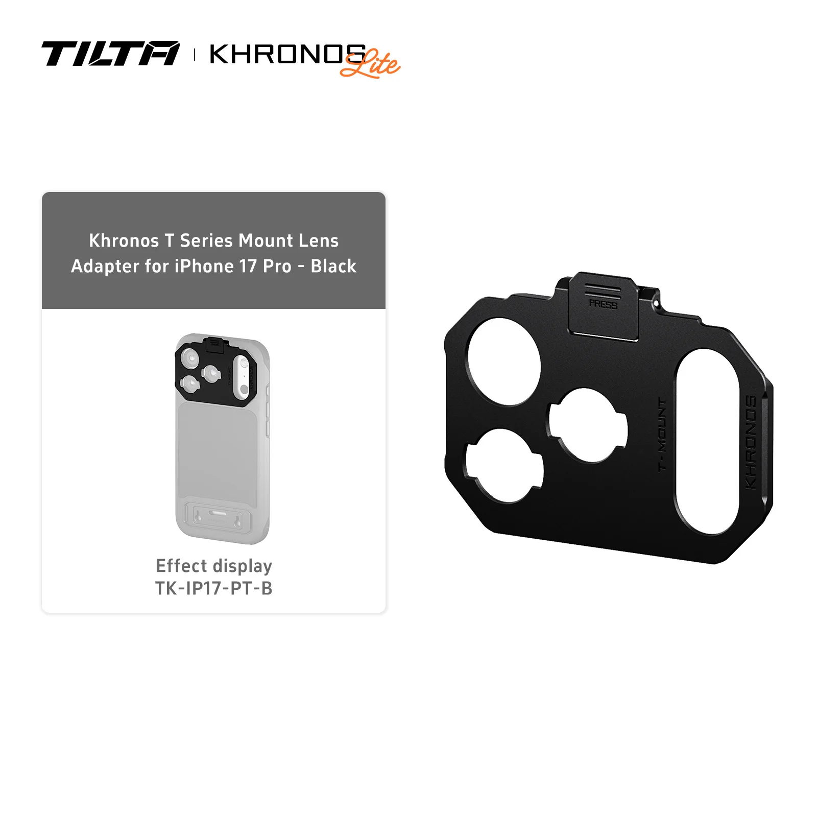 TILTA Khronos iPhone 17 Pro/Pro Max Cage Ecosystem Quick Release Filter Mobiele Video Oplossingen Accessoire