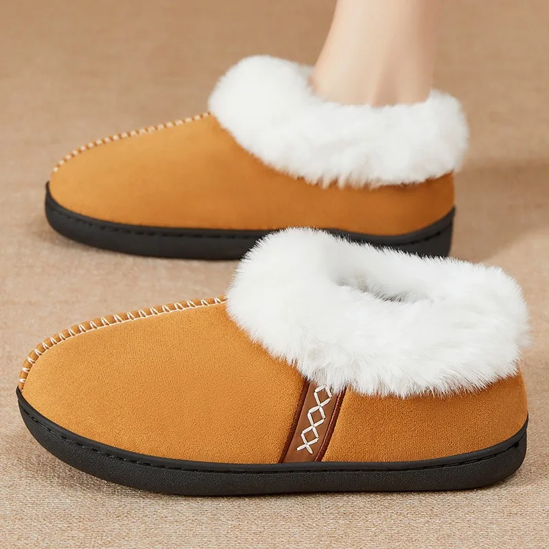

New Women's Winter Cotton Slippers Suitable for Home Use Casual Warmth and Comfort Equipped with Thick Cotton and Added Plush