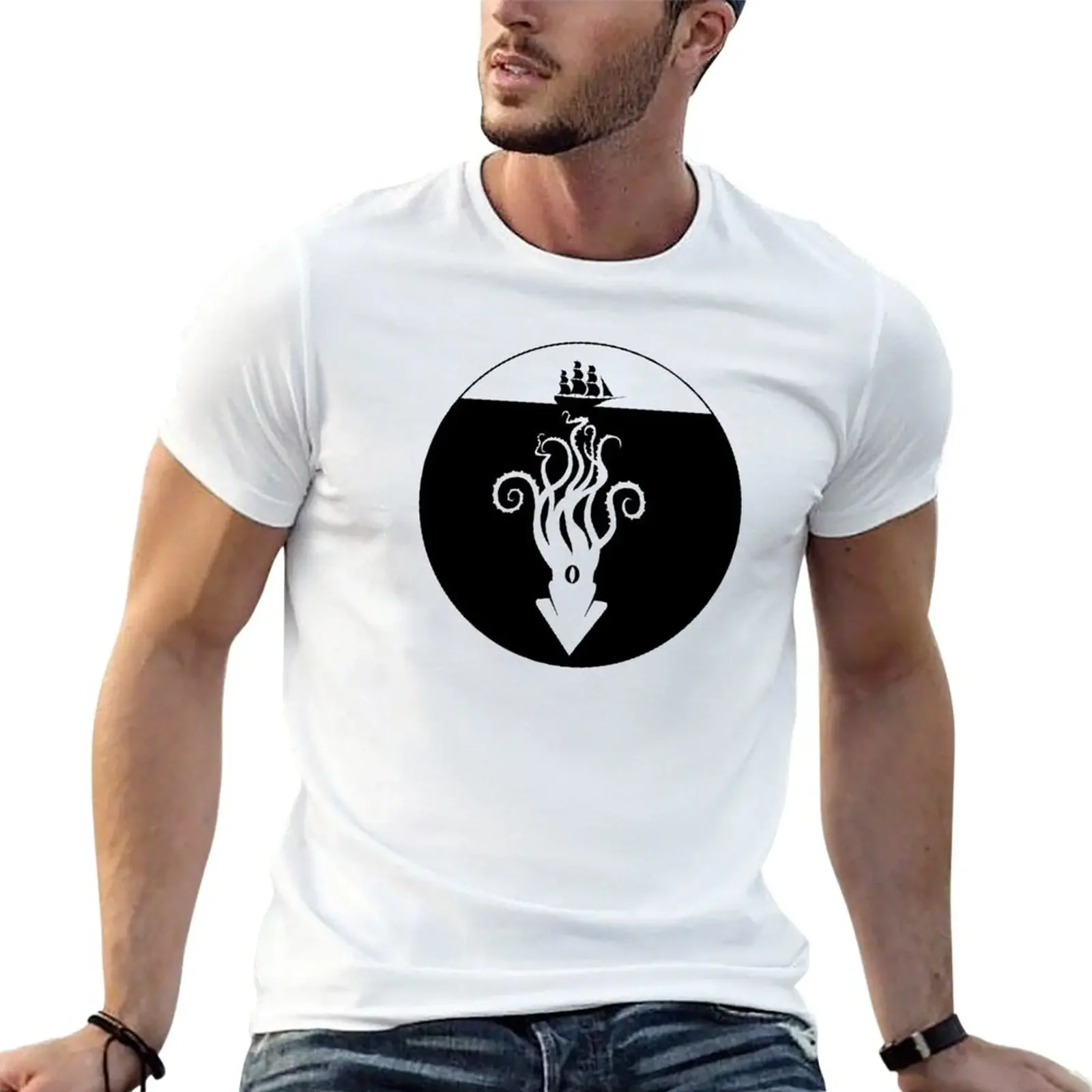 

New Kraken Logo T-Shirt Short sleeve cute tops black t shirts for men