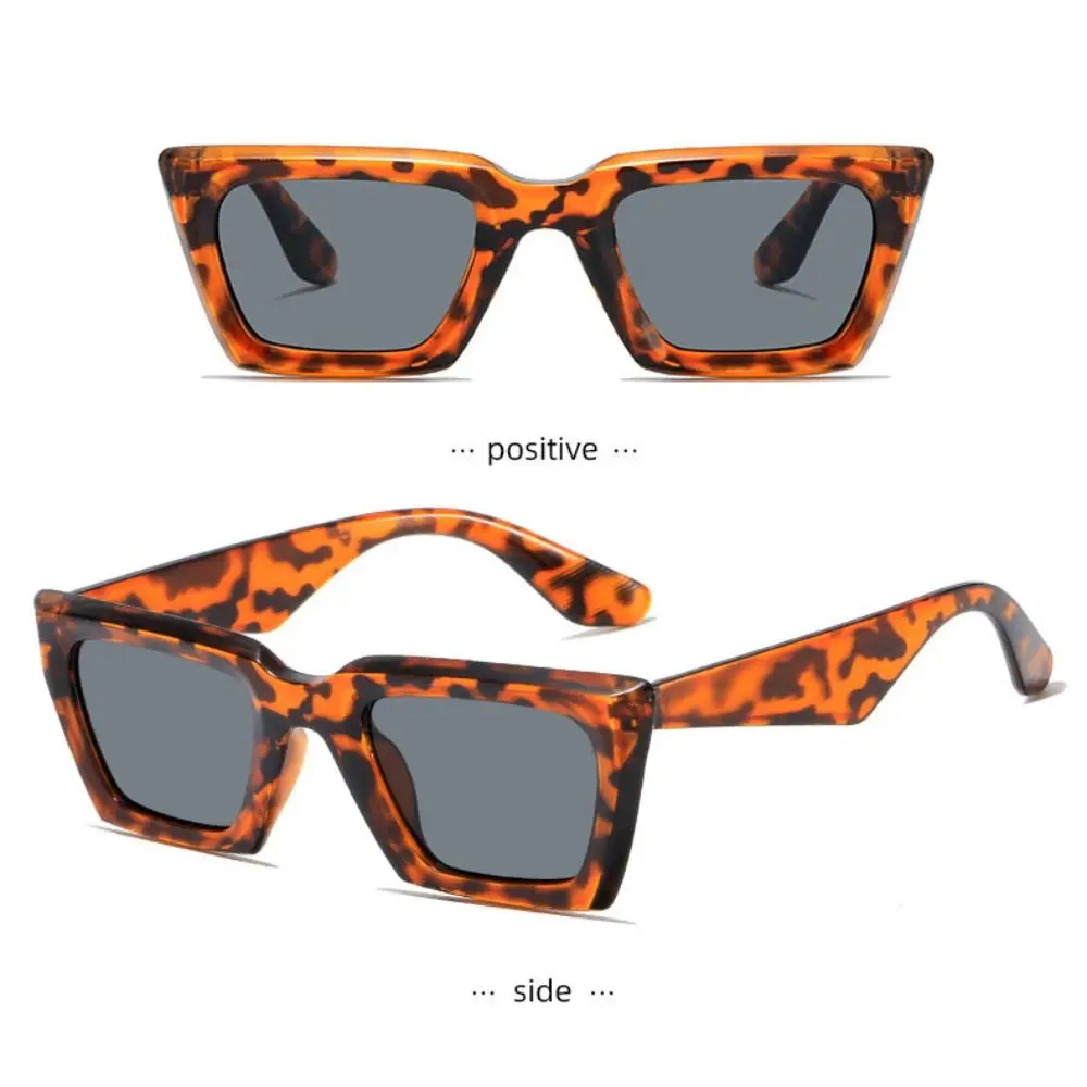Punk Square Frame Sunglasses Sun-Protective Summer Decoration Black Shades Glasses Outdoor Accessories Street Style