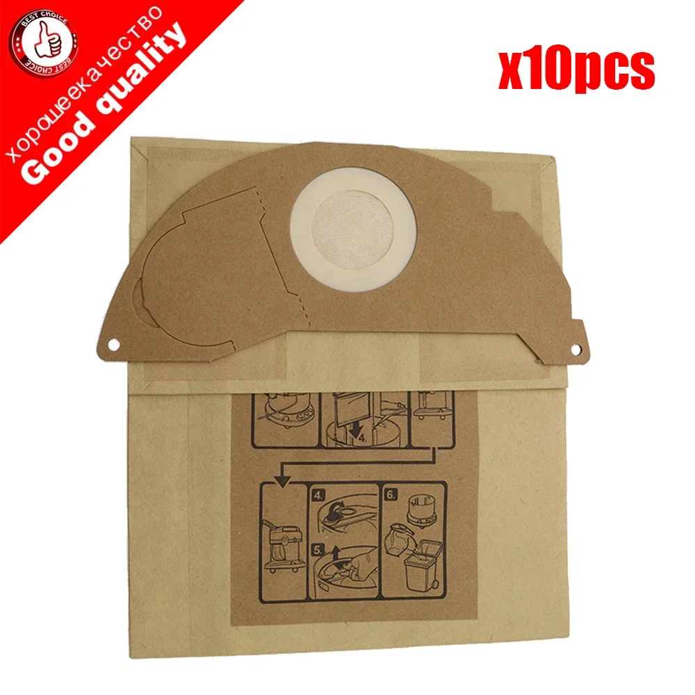 10 Vacuum Cleaner Bags Replacement for Karcher A2000 2003 2004 2014 2024 2054 2064 2074 S2500 WD2200 2210 2240