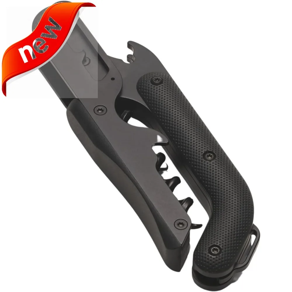 

Открывалка для вина из нержавеющей стали со штопором, резаком для фольги и открывалкой для коронок — сверхмощный соммелирийский инструмент