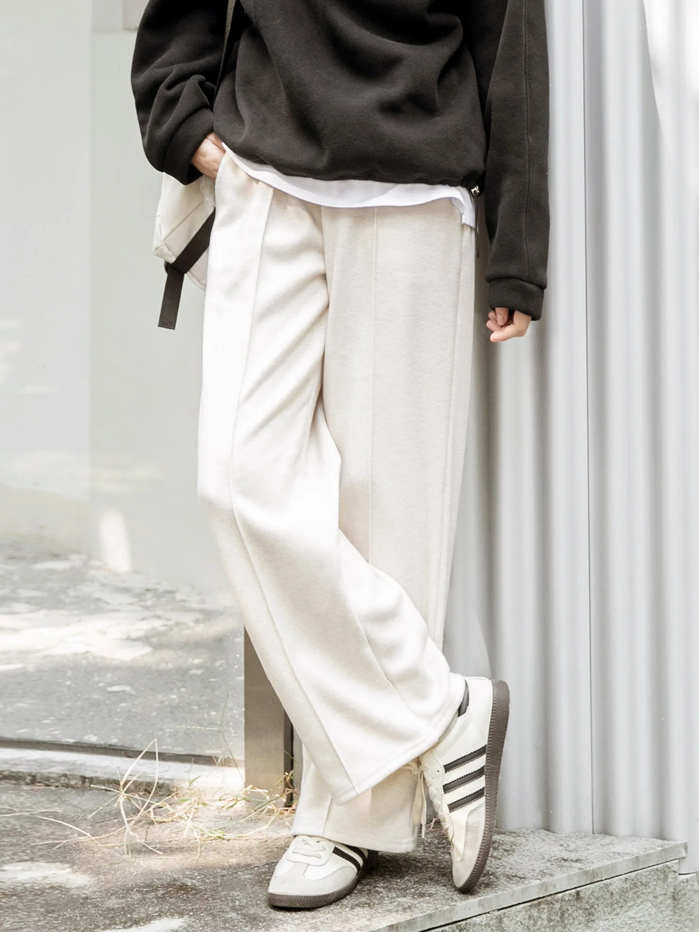

ay Slim Straight Leg Casual Pants Women's Elastic Waist Small Size Pear Body ape Spring Autumn New Sle Jiaoe Casual T...