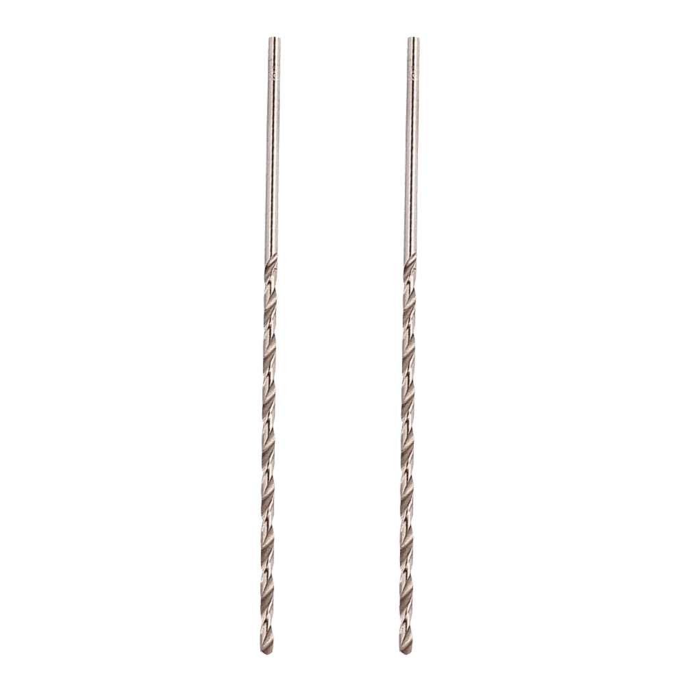 2pcs 3mm Diameter Auger Drill Bit 160mm Length HSS Material Straight Shank Drill Bit High Speed Steel Straight Shank