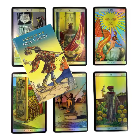 Tarot of New Vision Deck Laser Edition Game Cards English Divination Edition Board Playing Games With Guidebook