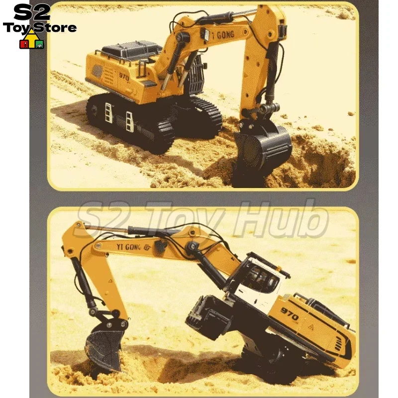 YI GONG Remote Control Alloy Excavator Model 1/50 Scale 970 Wire