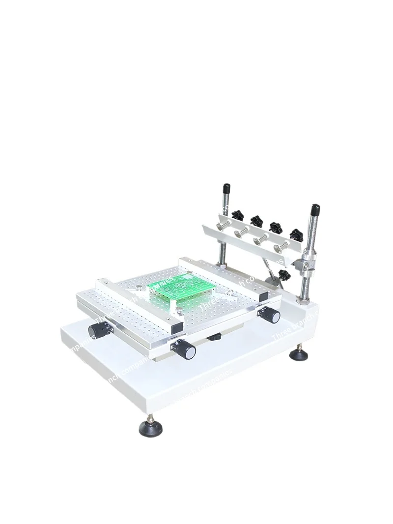 High Precision Screen Printing Table Manual Small Manual Printing Solder Paste Printing Machine SMT Steel Mesh Red Sealant