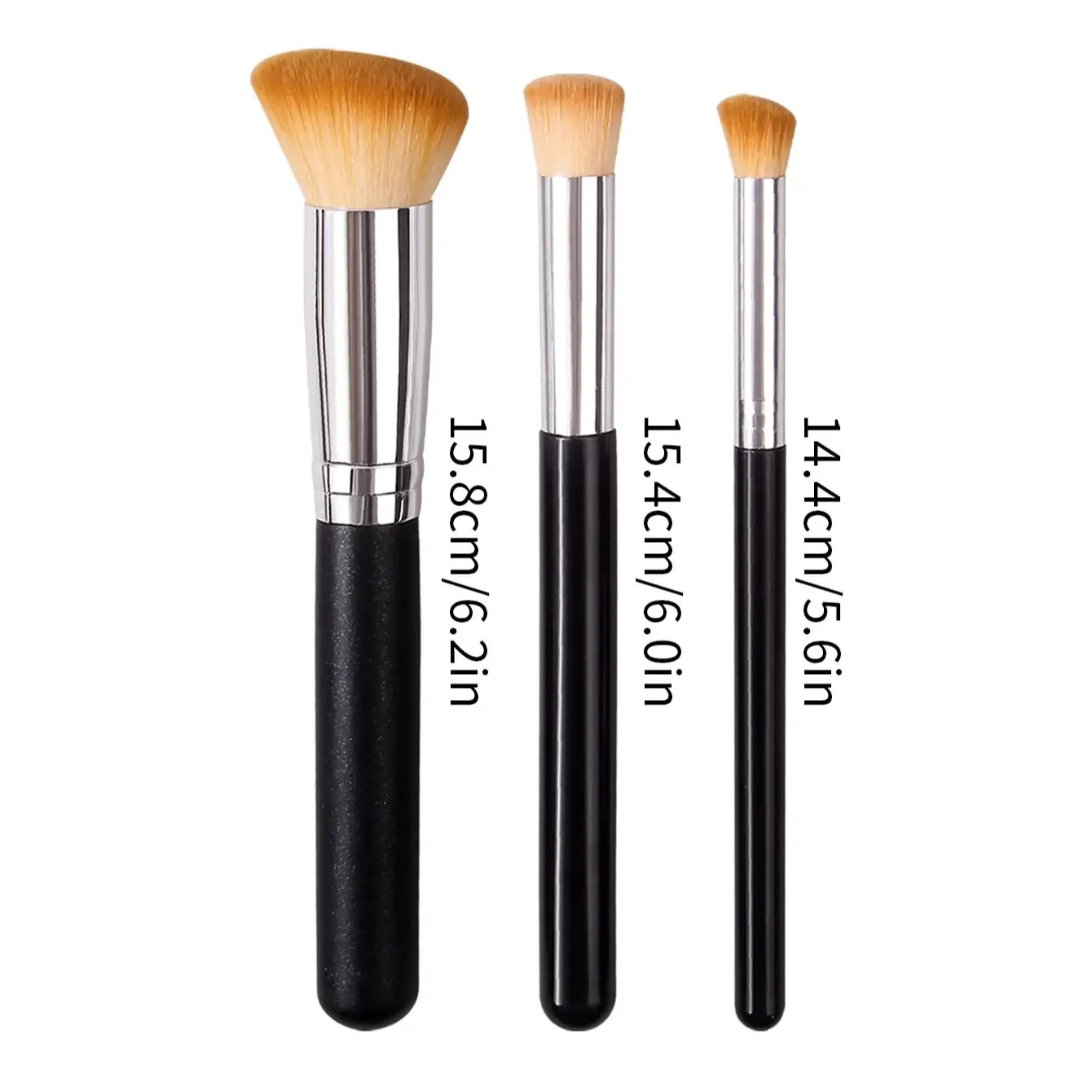 3 stks multifunctionele make-up borstel hoogtepunt borstel zachte haren draagbare blush borstel smudge borstel beginner make-up tool borstel