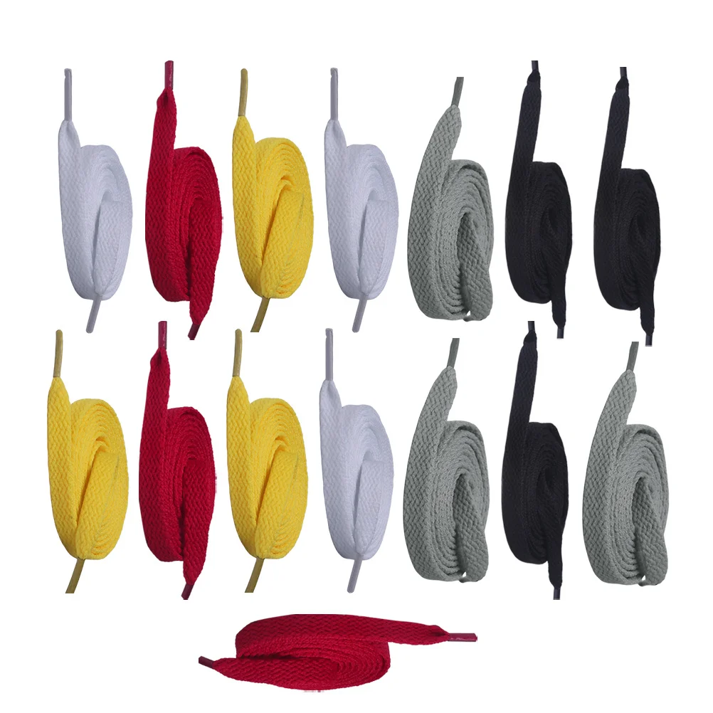 

15pcs Colorful Flat Shoelaces 120Cm Strong Braided Shoe Strings For Running Sneakers Hiking Boots Shoes Accessories