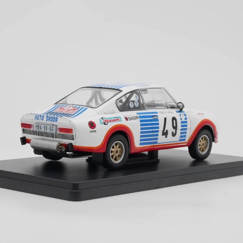 Diecast IXO 1:24 Skoda 130 RS WRC 1977, coche de Rally, coche de simulación de aleación, modelo clásico, recuerdo para adultos, regalo, pantalla estática