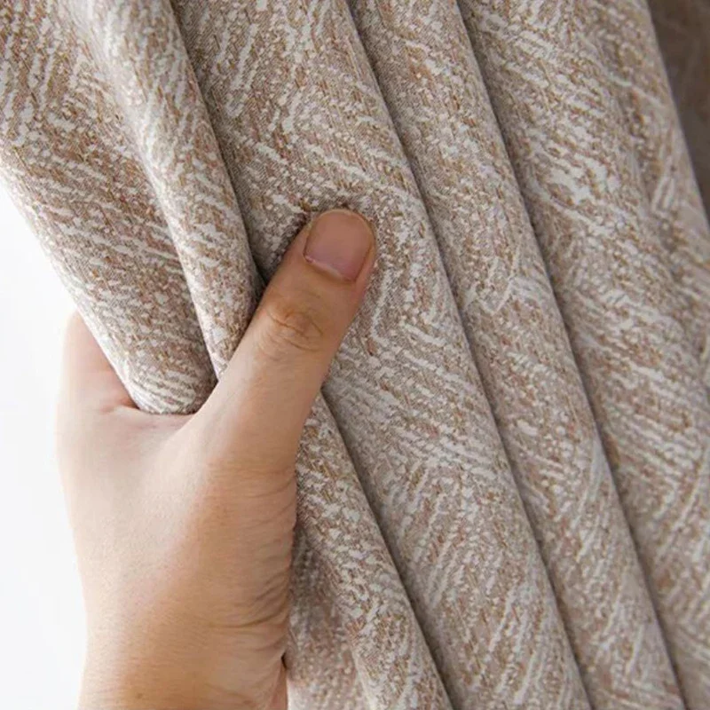 Home Nordic Morandi Curtains for Living Room Blackout  Light Luxury Soundproof Study Sunscreen Heat Insulation Bedroom Drapes