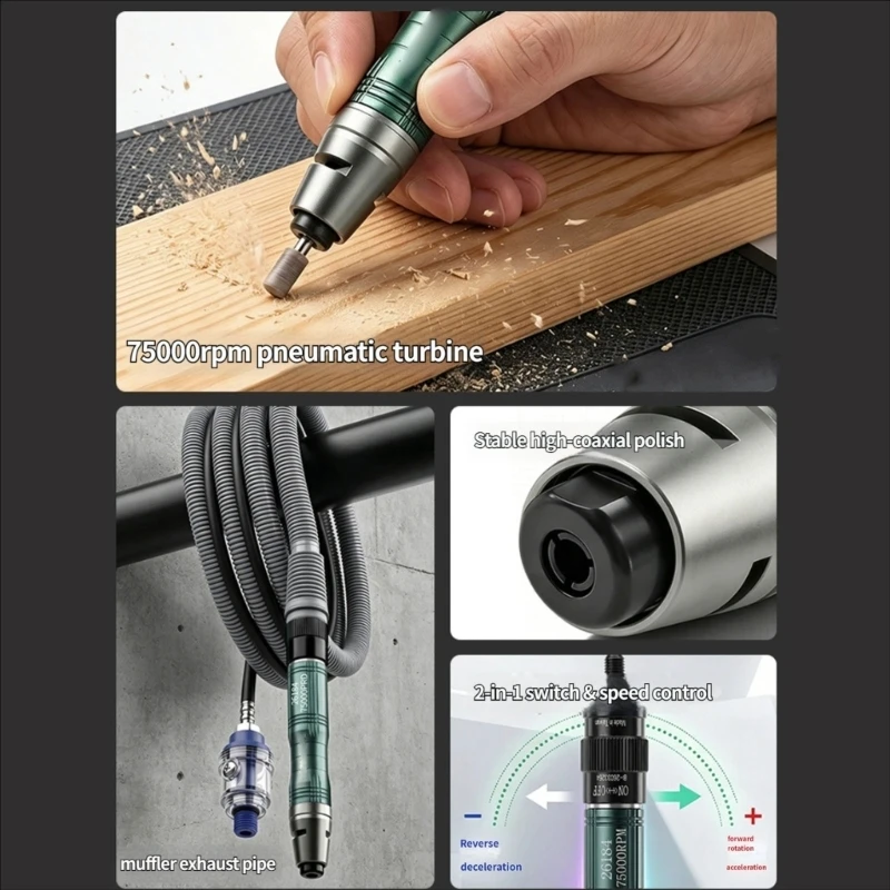 Lightweight Portable Air Grinder Low Noise For Multiple Surfaces Treatments