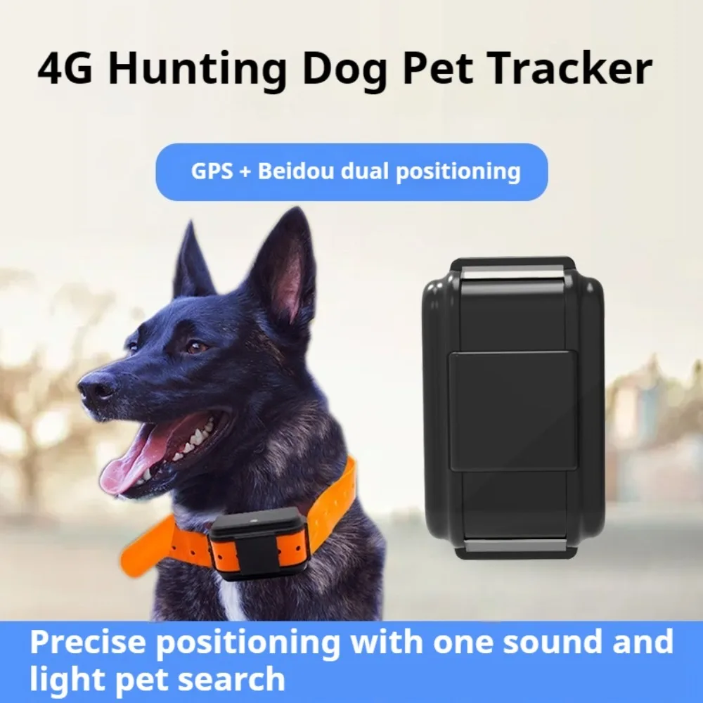 4G GPS Tracker for Hound Cow Sheep Dog - Waterproof Collar with Location Query, Track Query, Geo-fence, Voice Monitor, LED Light