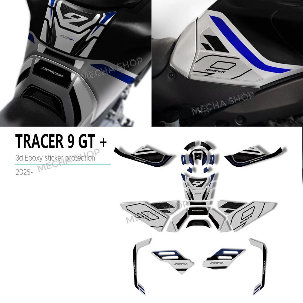 

Tracer 9GT Tank Pad Stickers Protection Kit For Tracer 9 GT + 2025 Motorcycle 3D Epoxy Resin Protective Sticker