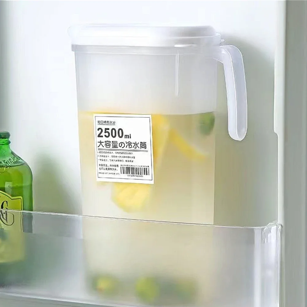 1.8/2.5/3.5L Larg Capacity Cold Water Jug with Lid and Faucet, High Temperature Resistance for Summer, Suitable for Household Us