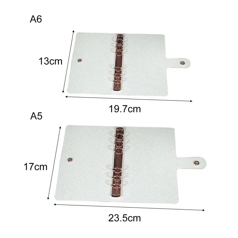 Máy Tính Xách Tay Vỏ Đa Năng Chống Nước Trong Suốt A5 A6 6 Lỗ Chất Kết Dính Nhựa PVC Mềm Mại Bản Phác Thảo Sách Vỏ