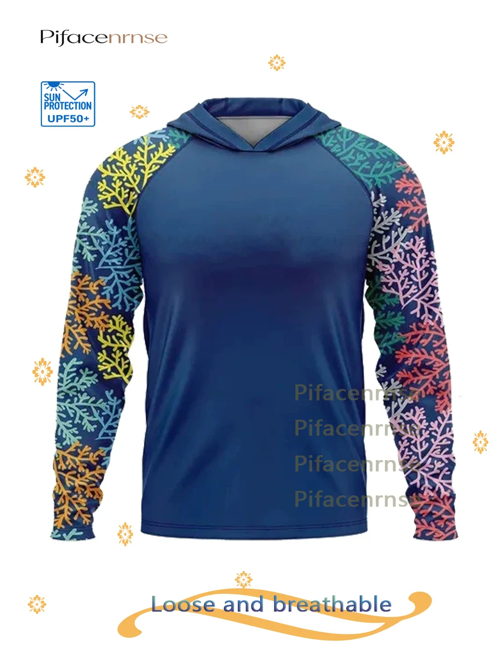 HUK Men's Hooded Fishing Jersey Long Sleeve Quick Dry Breathable Lightweight  Neck Pullover Top for Outdoor Sports