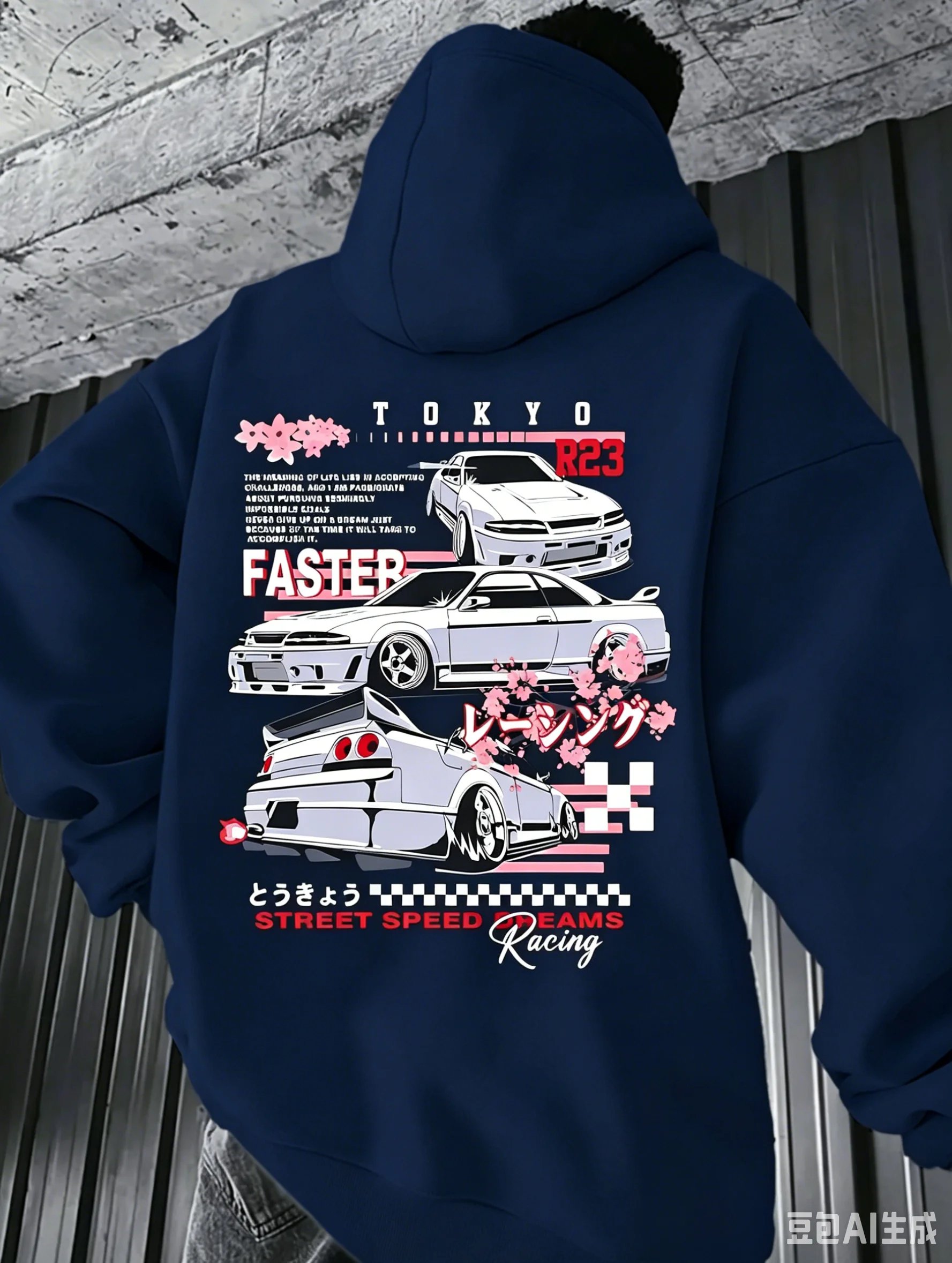 Men'sCasual Hooded Sweatshirt with Retro Racing Print Suitable for Autumn and Winter Daily Commutes Casual Outings and Home Wear
