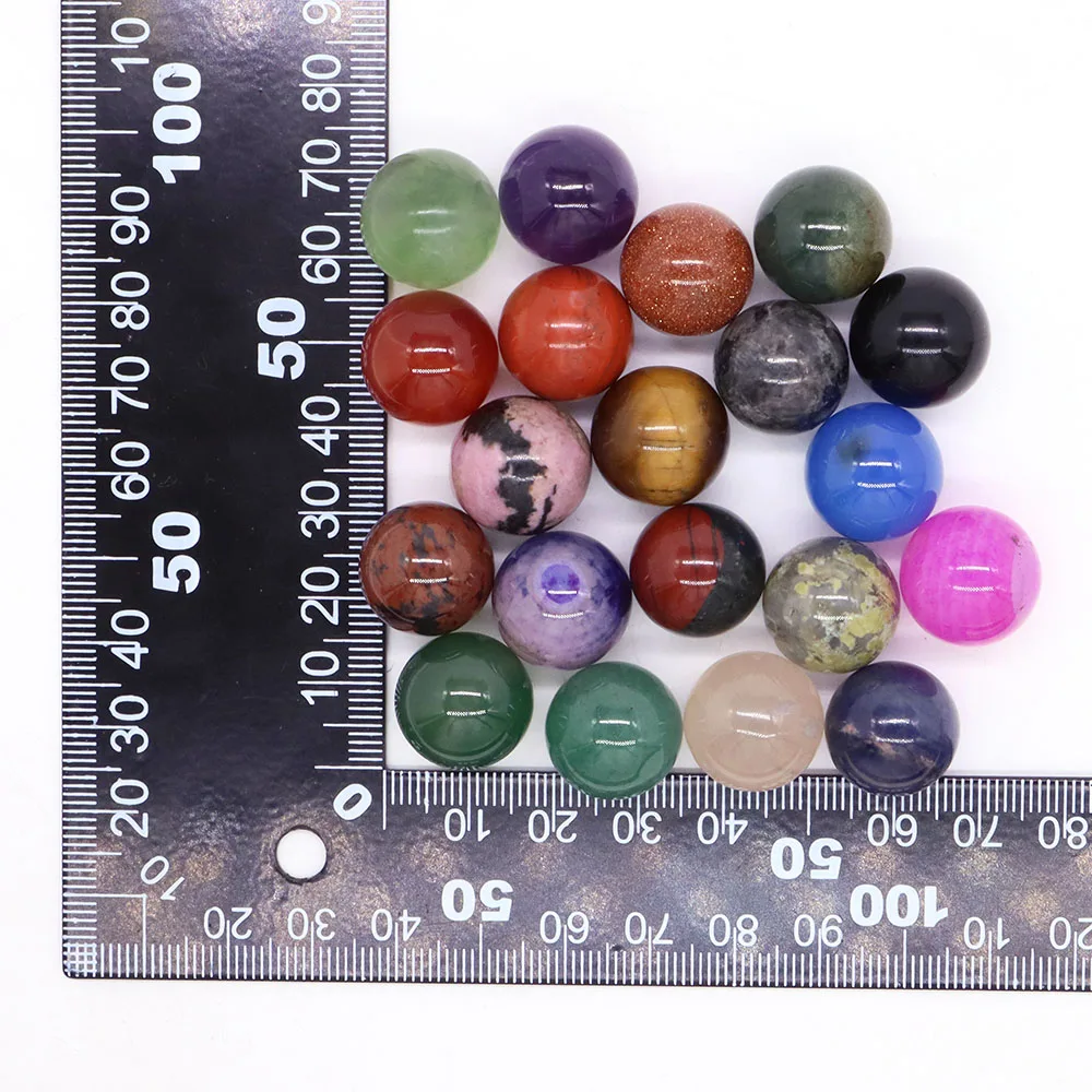 Wholesale 16mm Mini Round Crystal Ball Lots Set Natural Pocket Stones Reiki Healing Quartz Globe Chakra Sphere Beads Specimen