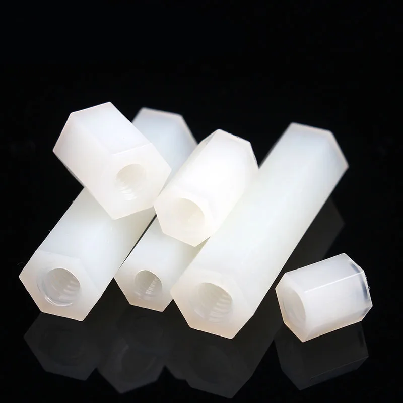 M2 M2.5 M3 M4 White Nylon Hex Female Standoff Pillar Board Mount Thread PCB Plastic Hexagon Motherboard Spacer Bolt Screw Nut