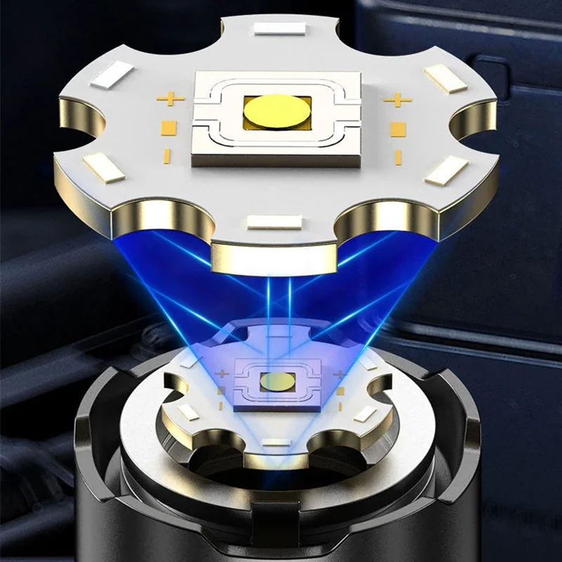 3 Modes Rechargeable Flashlight Super Bright Upgrade-LED Flashlights Outdoor Waterproof Torch Emergency Lights