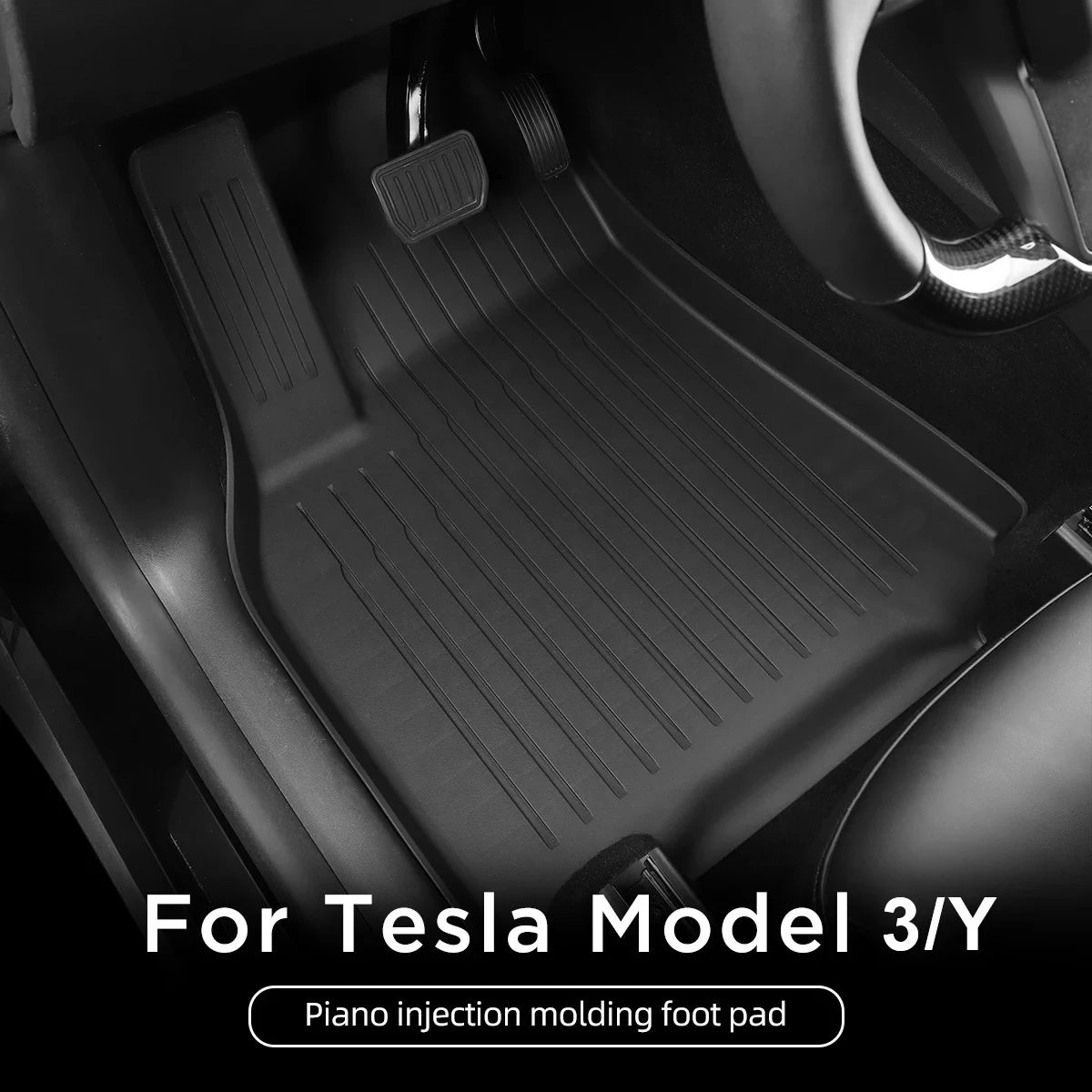 For Tesla Model 3 Model Y TPE Waterproof Wear-resistant Foot Pad Car Modification Accessories Front And Rear Trunk Mat