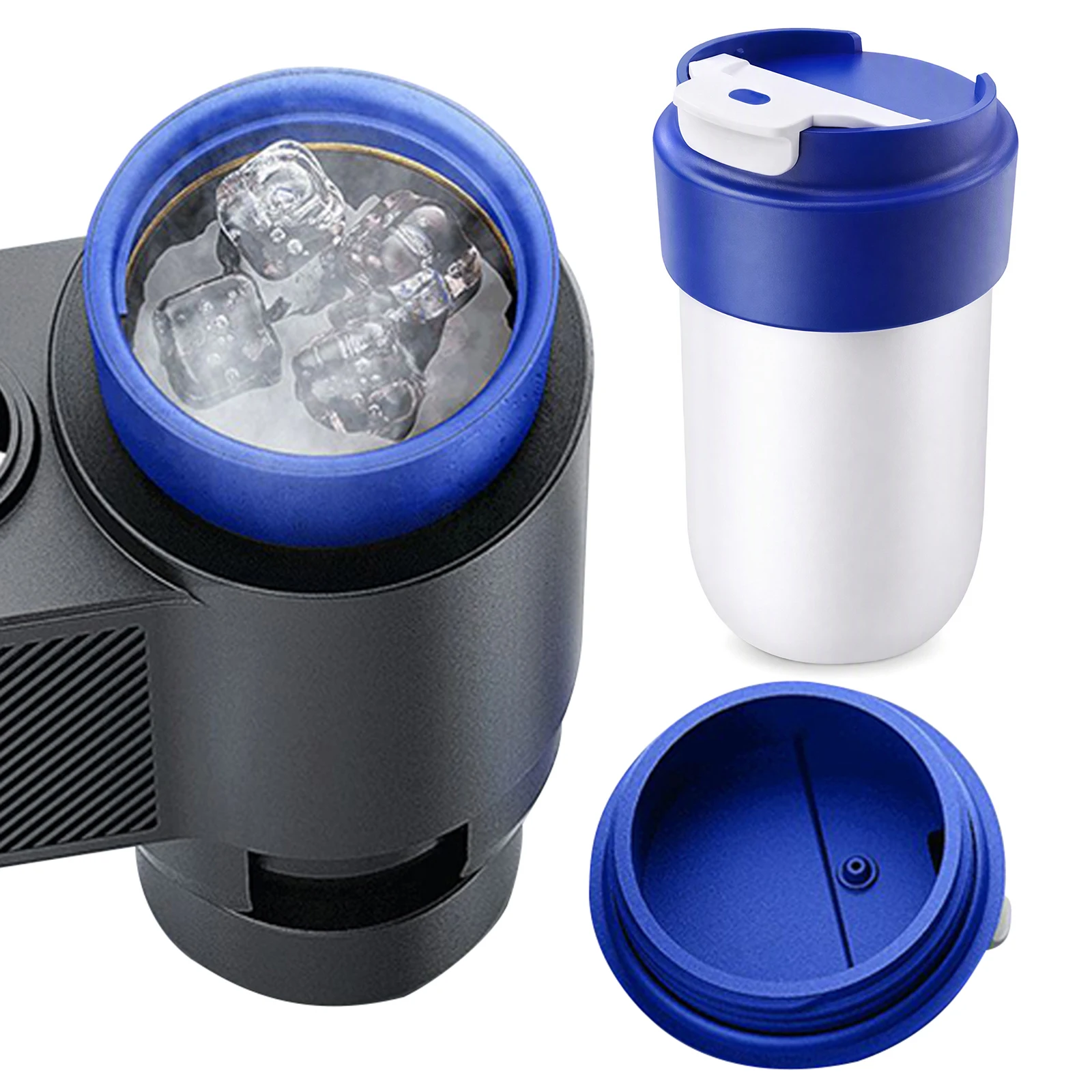 2 In 1 Smart Hot Cold Cup with Temperature Digital Display Car Insulation Drink Cooler Cup 12V for Family Outdoor Road Trip