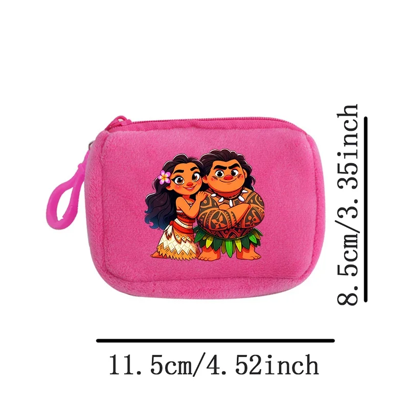 Moana 2 Zero Wallet Disney Girl Cute Cartoon Anime Derivative Coin Purse Solid Color Portable Large Capacity Wallet Child Gift