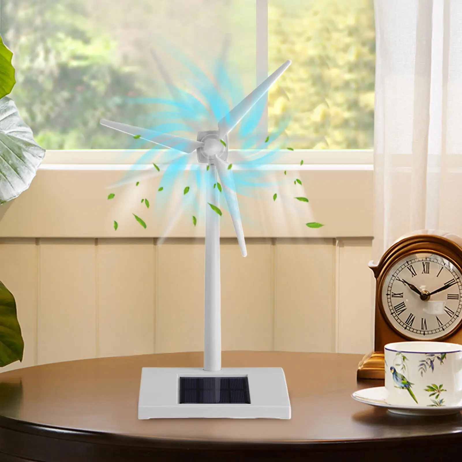 Solar Power Windmill Desk Windmill Decorative Item Home Teaching Tools For Outdoor Yard Lawn Patio School Classroom Children