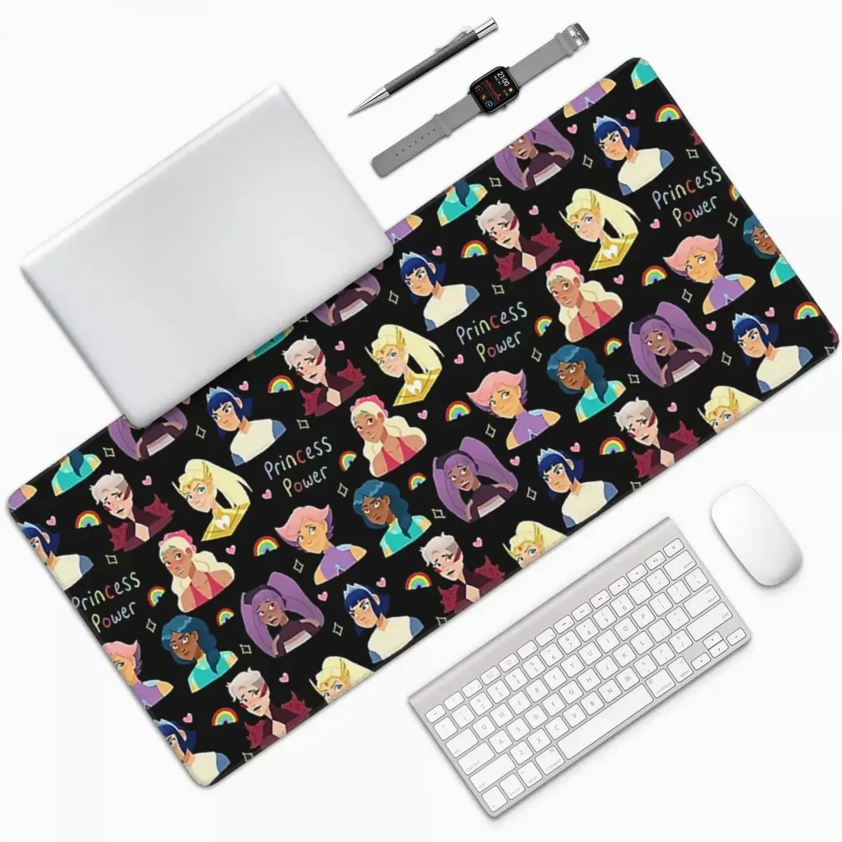 

She-Ra Princess Power (Black) Large Mouse Pad Computer Keyboard Mouse Mat Gamer PC Laptop Desk Mat Office Accessories Table Mats
