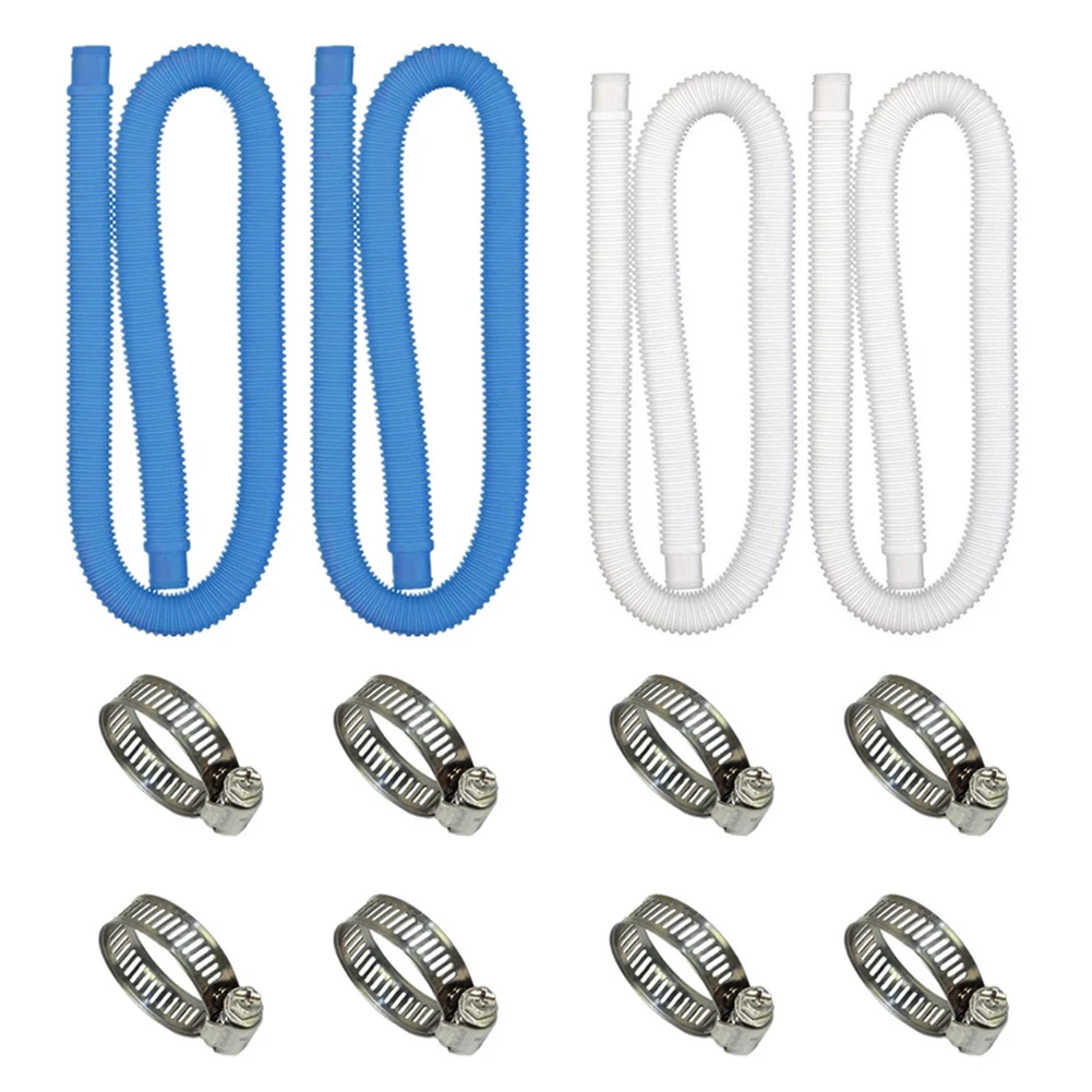 1 Set di tubi per piscina per Intex clip per tubi flessibili da 1-1/4 pollici per pompa per piscina fuori terra pompa per filtro tubo di ricambio