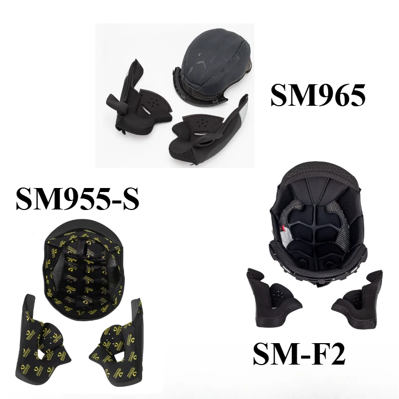 

Motorcycle Helmet Lining Removable and Washable Inner Pad Full Face Motorcycle Helmets Riding For x8 SM965 Sm955-s TAIKO