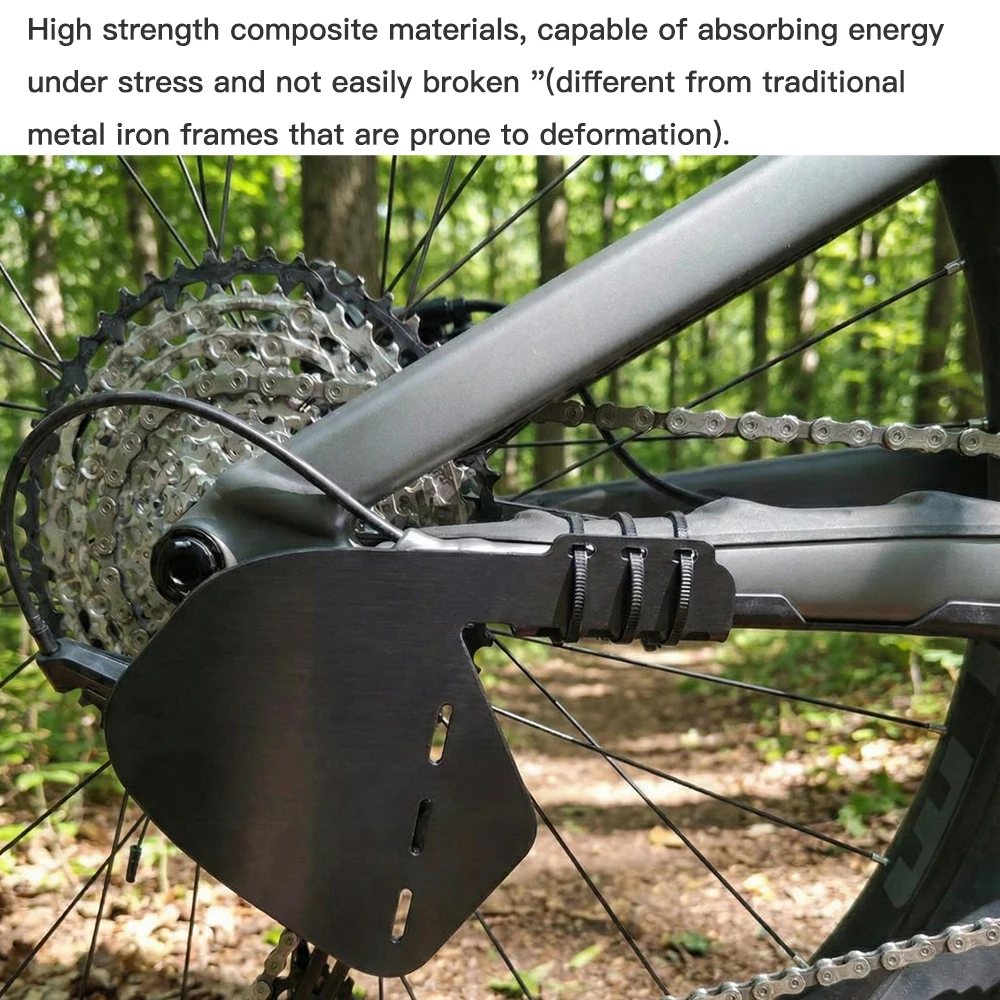 ACTO 5, universeller MTB-Schaltwerkschutz, Antikollisions-Kunststoffschutz für E-Bike, Rennrad, leicht – Detail 3