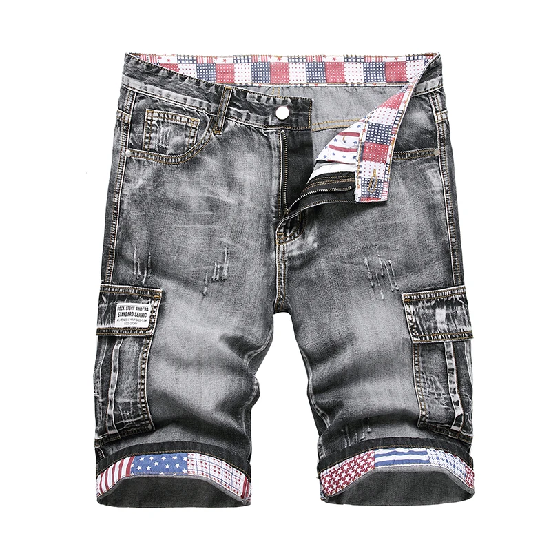 2024 Summer New Men\'s Short Jeans Brand Clothing Bermuda Cotton Shorts Men Streetwear  Breathable Casual Denim Shorts