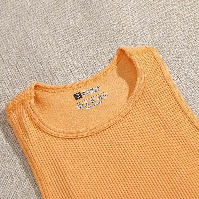 سترة نسائية أساسية قصيرة Sl تي شيرت مريح للتنفس كاجوال قابل للتنفس ort Sve لجميع المواسم