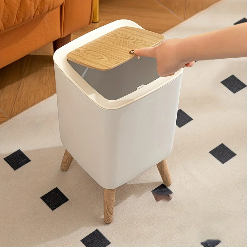 Extra Large Capacity Kitchen Trash Can - Odor-Sealing, Leak-Proof, and Easy-to-Clean Design with Elegant High-Foot Pedal for