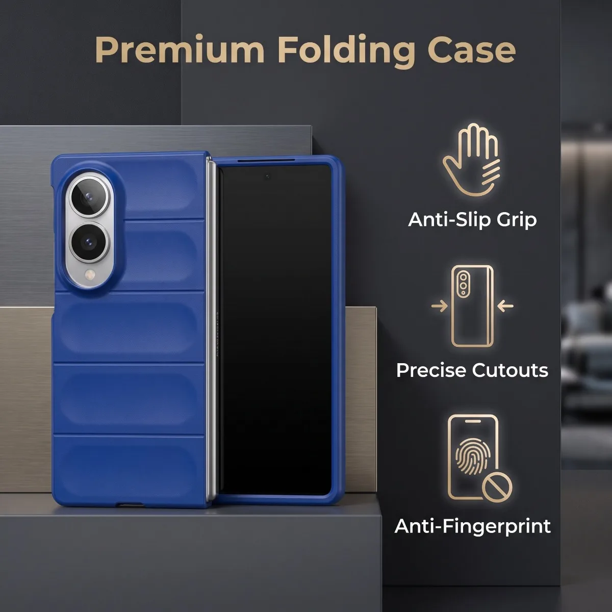 Slim Matte Skin Feel Anti-Drop Phone Case For Samsung Galaxy Z Fold 8Ultra 7 6 5 4 3 Fold8 Wide Soft Shockproof Back Cover Funda