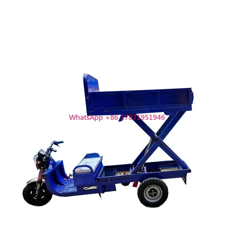 Factory Customization Electric Tricycle with lift platform for loading and lifting Cargo