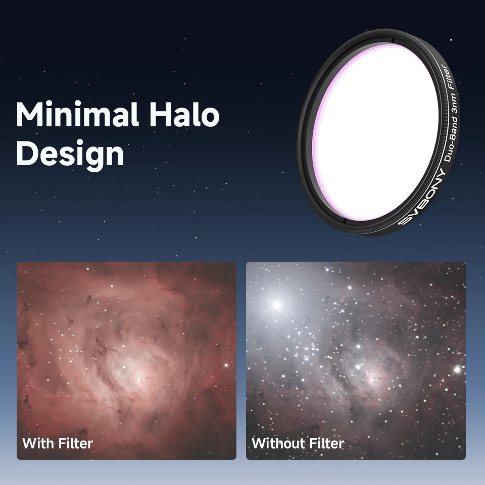Svbony SV220 Teleskopfilter, H-Alpha und OIII, 3 nm Dualband 1,25 Zoll/2 Zoll Nebelfilter für Astrofotografie – Detail 16