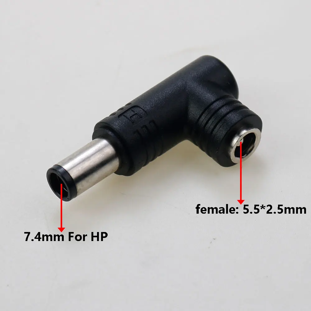 1pcs 7.4*5.0mm Male Plug to 5.5x2.5mm Female DC Power Charger Adapter Converter Connector for DELL HP Laptop Notebook