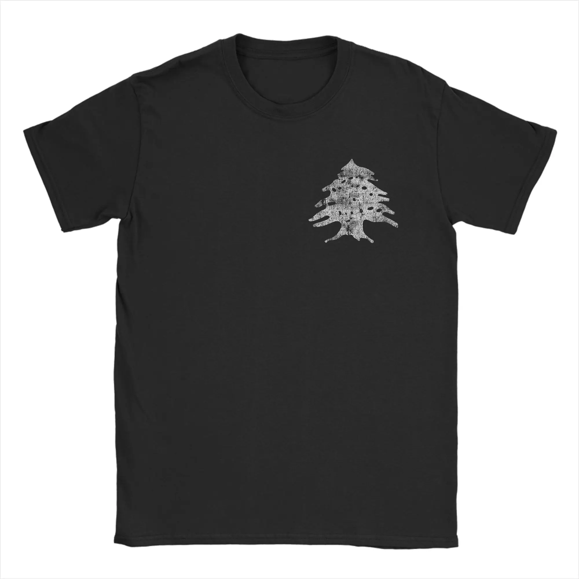 Lebanese Flag of Lebanon Souvenir Gift Faded Style T-Shirts for Men Round Collar Cotton T Shirts  Short Sleeve Tees Clothes