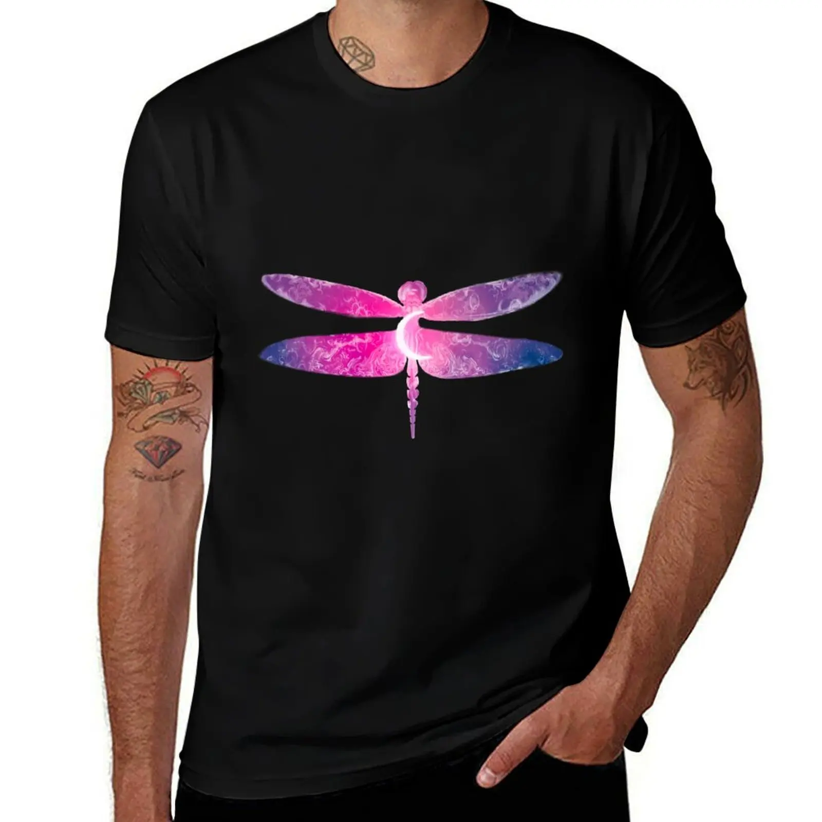 Glowing Moon Dragonfly T-Shirt cotton t shirts high quality T-Shirt