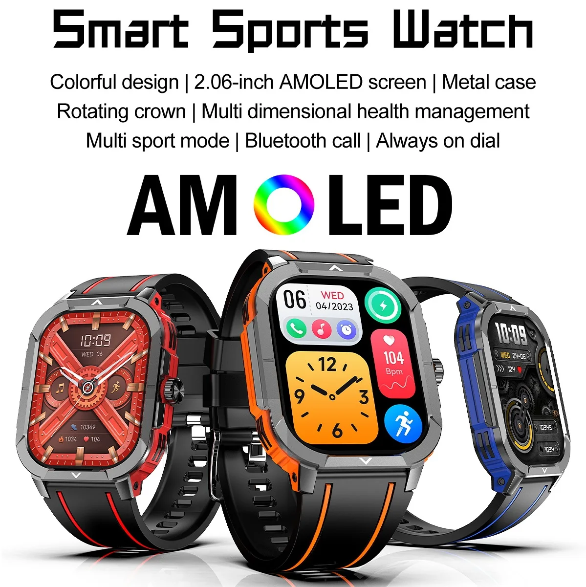 NFC Bluetooth Call Smart watch 2024 Health monitor Activity Tracker 2.01